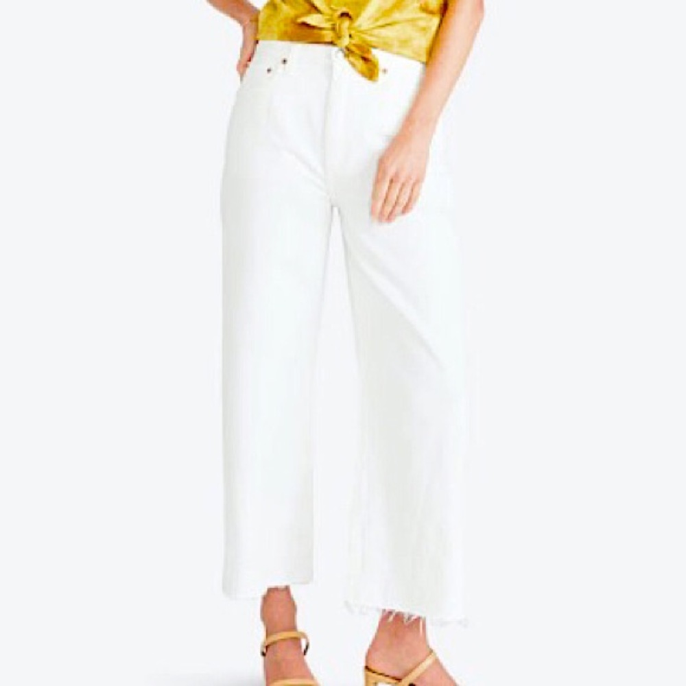 Etica White Wide Leg Jeans